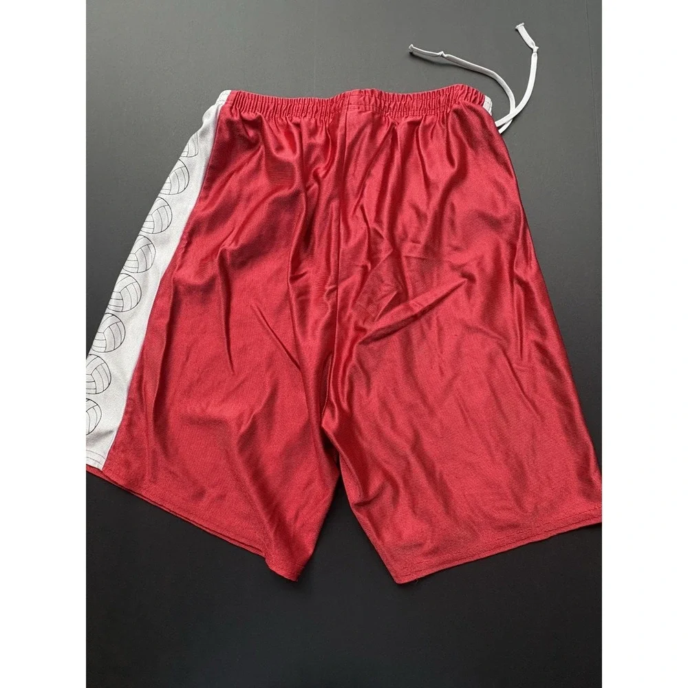 COBBLESTONE Red Athletic Gym Shorts Size S Men's‎ Sports Mesh Volleyball Print